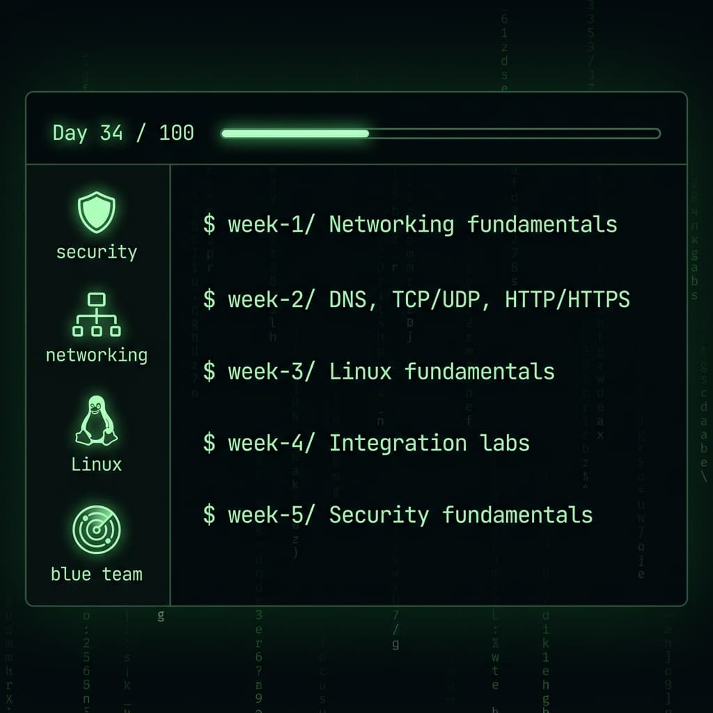 Screenshot of Cybersecurity Learning Journey